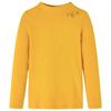 Children's Long-sleeved Ribbed Knit T-shirt Dark Ochre 92/104/116/128/140
