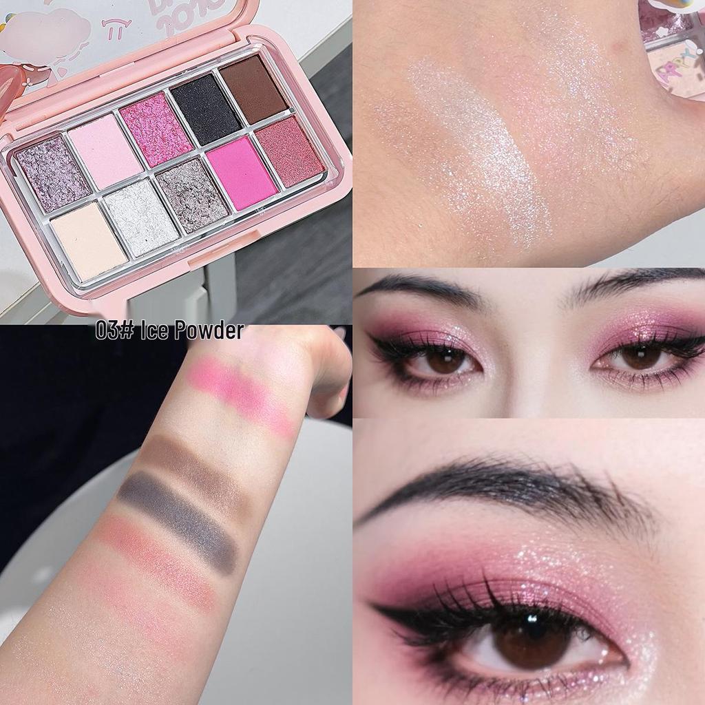 JOJO DIARY Палетка теней для век из десяти цветов: Милый Paradise Shimmer & Matte, Синий дымчатый глаз, Ежедневные земляные тона.