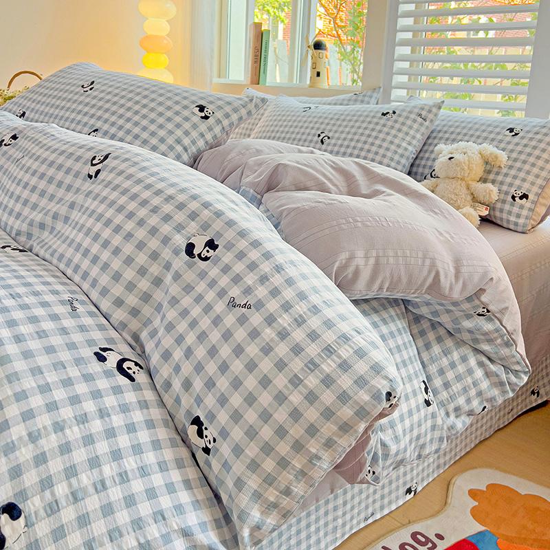 Комплект постельного белья с цветами и наволочкой, простыня, односпальная кровать, комплект постельного белья из стираного хлопка, пододеяльник, двуспальная кровать размера Queen/King