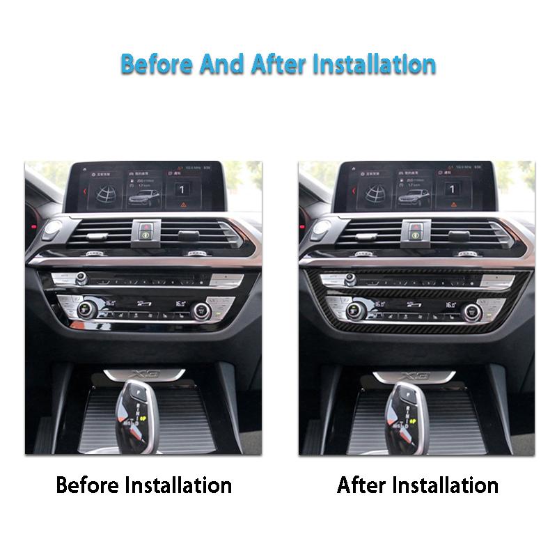 Наклейки на отделку панели кондиционера из углеродного волокна для BMW X3 X4 G01 G02 G08 2018-2022, модификация интерьера автомобиля