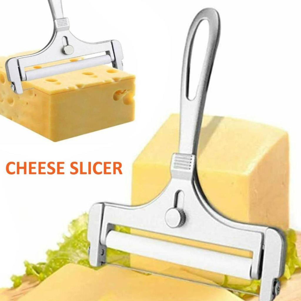 Adjustable Cheese Slicer Large Roller Thickness Zinc Alloy Gadget Cheese Kitchen Cheeses Butter Scraper Manual G5L4
