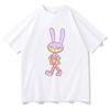 Футболка из чистого хлопка для мужчин The Amazing Rabbit, футболка с принтом в стиле аниме, унисекс, футболка с короткими рукавами, повседневные летние топы, футболки, одежда