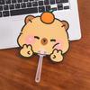 10 шт. Милый мультяшный складной пластиковый веер в форме капибары, летний портативный мини-вентилятор для охлаждения, студенческий ручной веер, кавайный детский веер