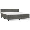 Maison Exclusive - Sommier à lattes de lit et matelas Gris foncé 180x200cm Velours