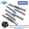 70/90 шт. SMD диоды 1N4001 1N4004 1N4007 SS14 SS24 SS34 SS16 SS26 SS36 US1M RS1M SMA выпрямительные диоды печатная плата Ассортиментный комплект