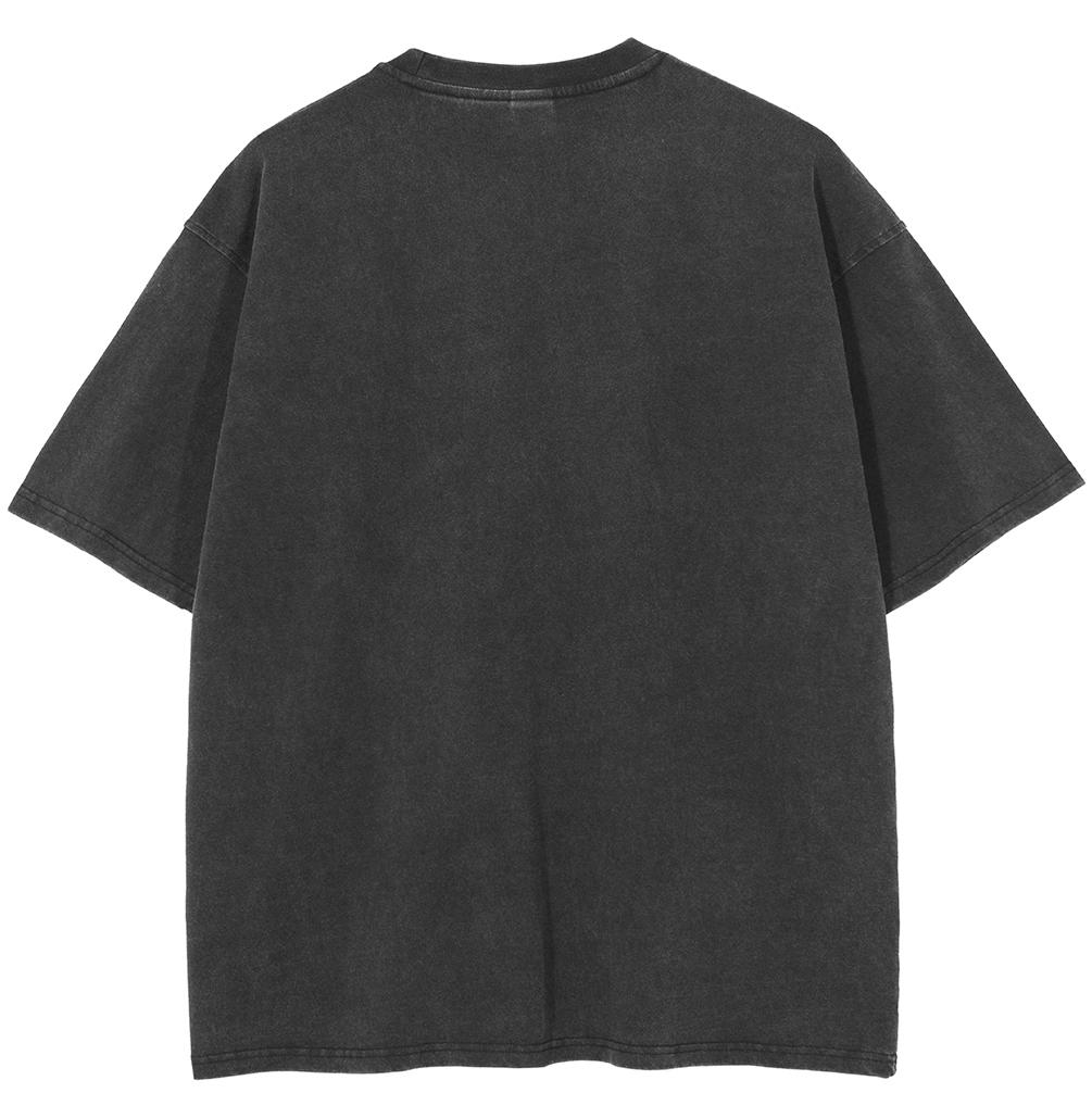 Уличная футболка с рисунком «Плачущий мальчик», хлопковая промытая черная футболка, топы унисекс, футболки, летняя футболка с короткими рукавами