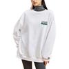 Anta Lifestyle Series Letter Round Neck Pullover Loose Sweatshirt Women Sweatshirt Magnolia-White 962238722-1