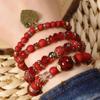 4pcs/set Letter Bohemian Beaded Bracelet Colorful Stone Wristband Bracelet  DIY Jewelry
