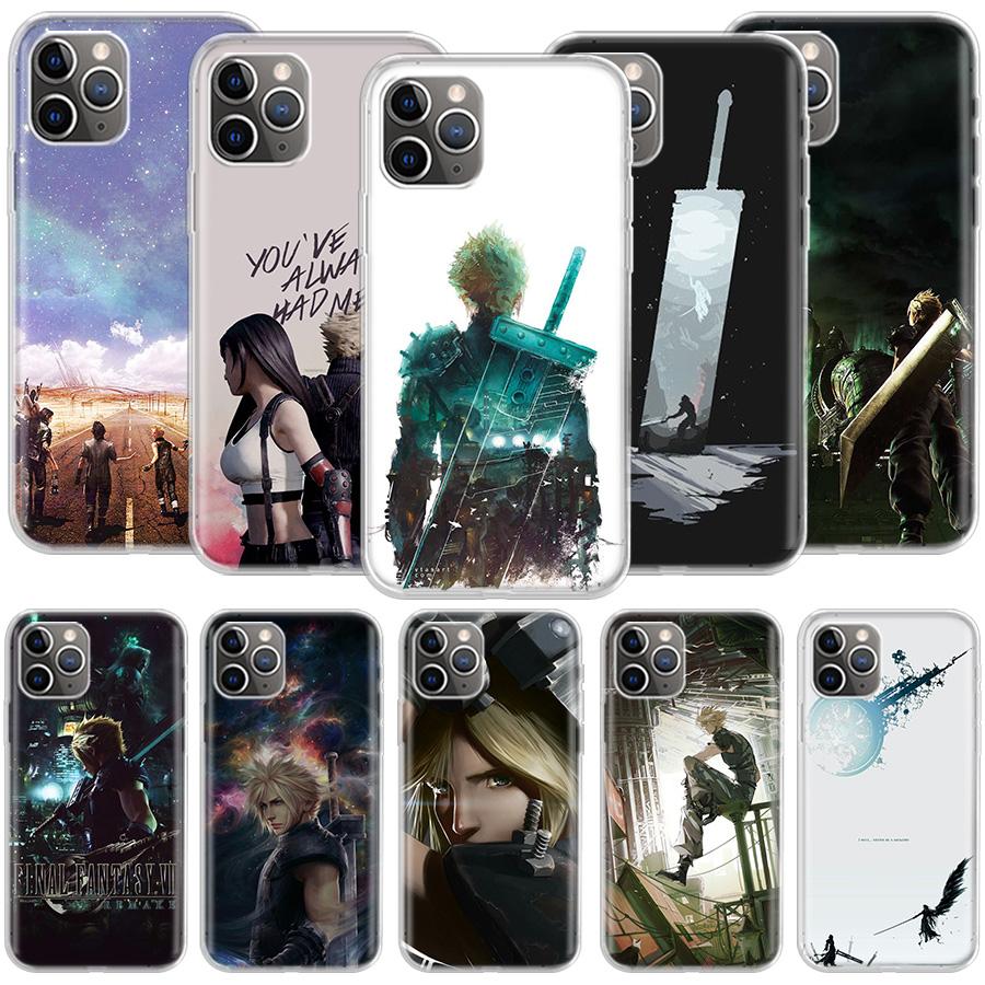 Чехол Final Fantasy VII для Apple iPhone 12 13 Mini 15 Pro Max 11 Pro 14 Plus 16 Pro Max 16E, прозрачный ТПУ, защитный