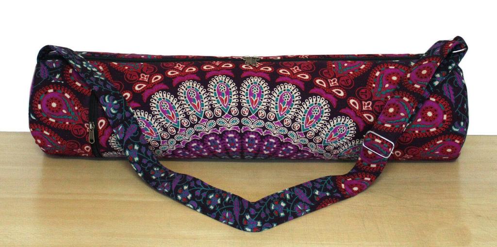 Cotton Fabric Yoga Mat Bag, Handmade Sport Gym Bag, Carrier Bag, Pilates Bag, Fitness Bag, Excercise Bag