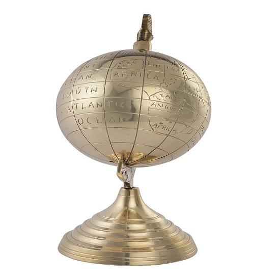 Морской латунь, 21,59 см, глобус, экспонат для дома и офиса