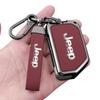 Metal Leather 2 3 4 Buttons Car Flip Key Case Cover For Jeep Gladiator JT Sahara JLU Wrangler JL Rubicon 2018 2019 Accessories