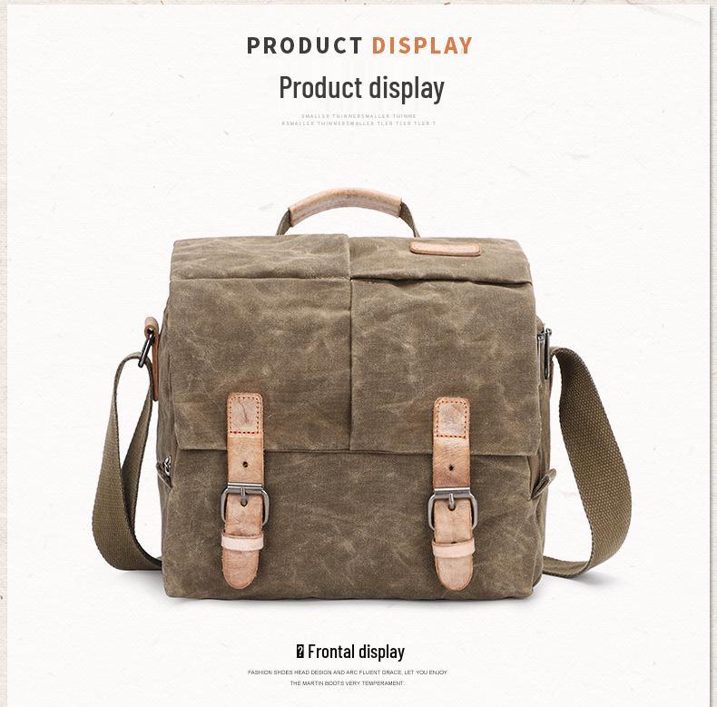 Водонепроницаемая холщовая сумка-кроссбоди для фотоаппаратов-зеркалок - Унисекс сумка через плечо для фотографии