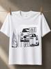 Mini Car Split Graphic And Front And Rear Vehicle Panels Bold Letter Blocks And Clean Automotive Unisex All Tshirt