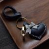 Original Hand-sewn Alran Sheepskin Peach Heart Bag Pendant, Car Key Pendant Female, Gift Keychain