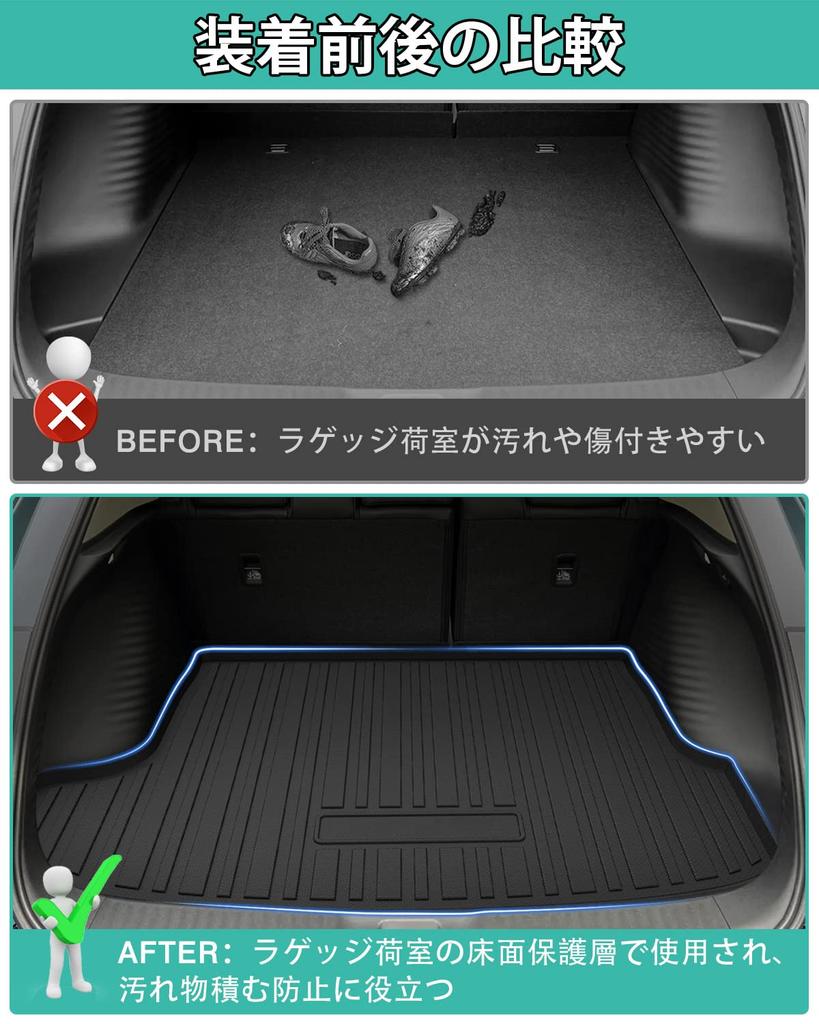 Mixsuper 3D Luggage Trunk Mat for New Series 2023 3D Molded Cargo Made of TPE for Luggage Easy Set Black Mat/Tray ZR-V/RZ (April - Present) - Mat,