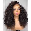 Front lace wig European and American wig female new product medium length curly hair chemical fiber wig headgear spot