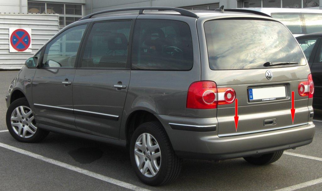 Кромка багажника (нерж.) для Volkswagen Sharan 1995-2010 гг