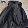JEEP SPIRIT Men's Hooded Outdoor Windbreaker Jacket
