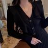 Early Autumn New Women's Knitted Dress Chic Temperament Long Sleeve Design Sense Niche Long Dress