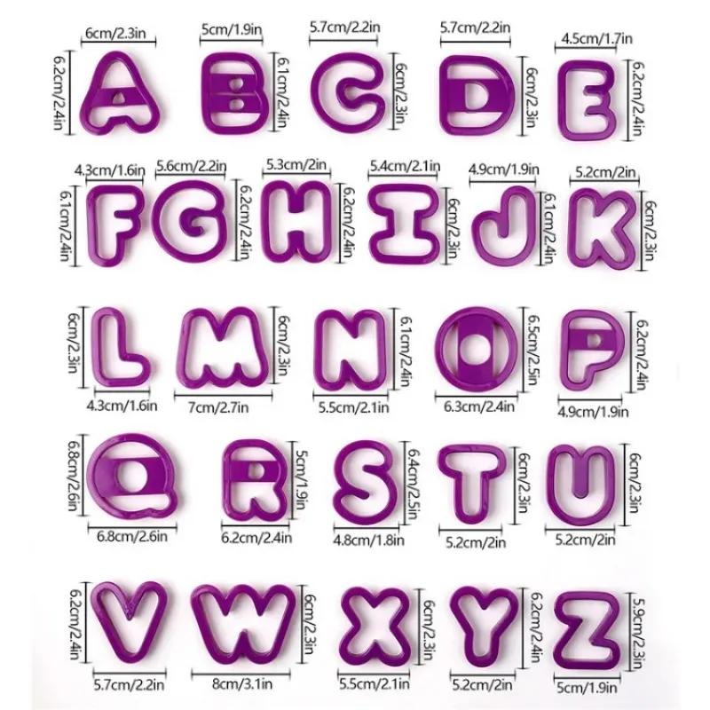 26 шт./набор симпатичных больших букв алфавита пластиковая формочка для печенья помадка украшение торта инструмент DIY кондитерская выпечка пресс-форма для торта