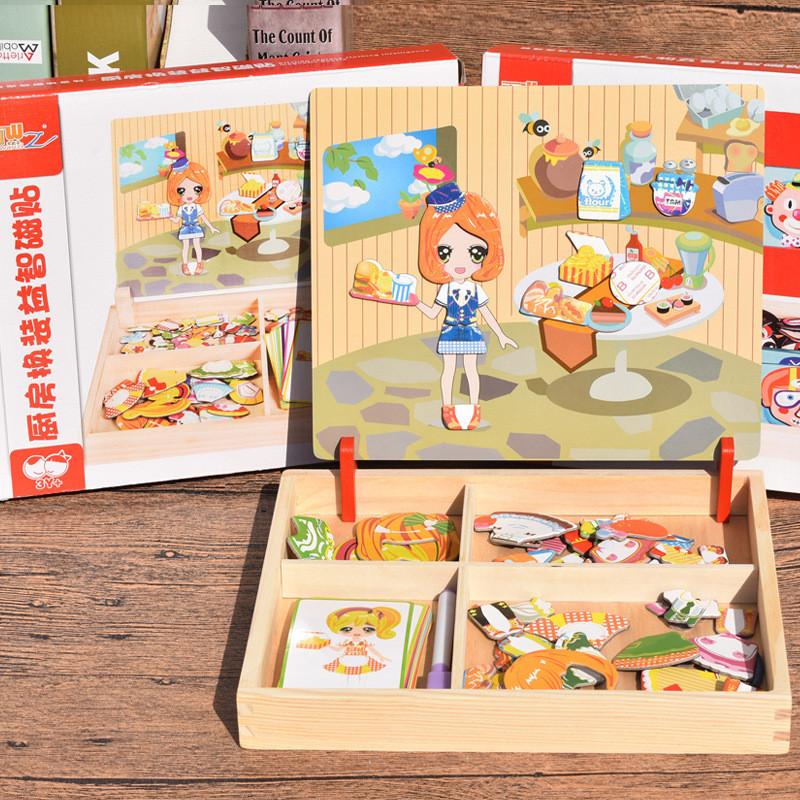 Wooden Jigsaw Puzzle For Toddlers With Magnetic Features For Early Learning And Skill Development