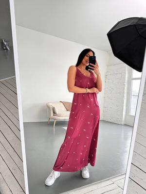 Платье Пула 7XL Бордовый (0902244-60-62:346)