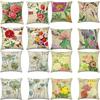 Retro Plant Floral Print Linen Pillow Case Home Living Room Sofa Car Cushion Pillow