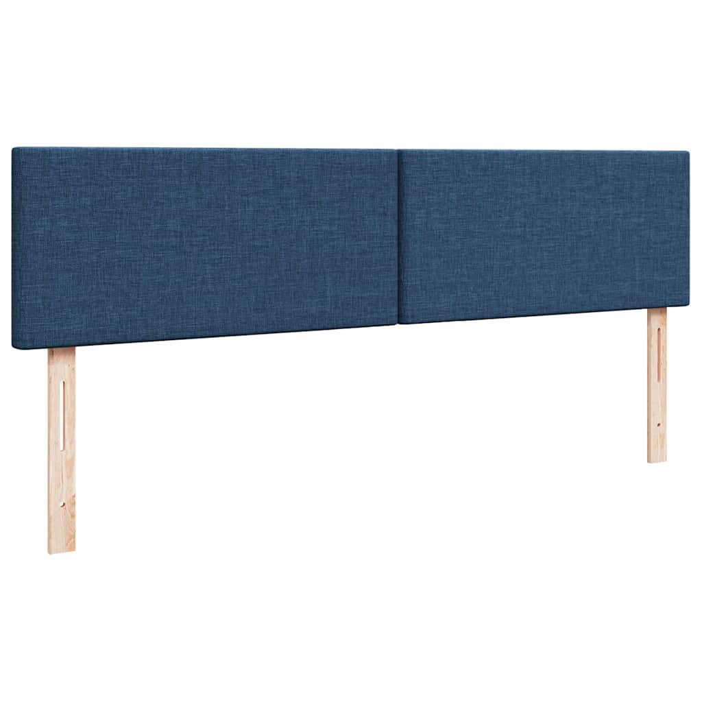 Ottoman Bed with Mattress Blue 160x200 cm Fabric