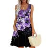 Women's Casual Sundress With Pockets Summer Boho Beach Dress,Holiday Hresses For WomenT-Shirts Dress U Neck Loose Tank Dresses
