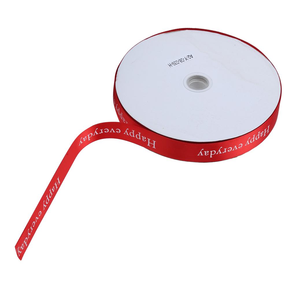 Printing Satin Ribbon Personalized Christmas Xmas Ribbons for Holiday Gifts DecorationsRed