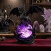 Magical Atmosphere Lamp Dragon Faux Crystal Ball Lamp, Gothic USB Night Light, Dark Fantasy Resin Light Decor for Desk Bedroom, Halloween Gift Lovers
