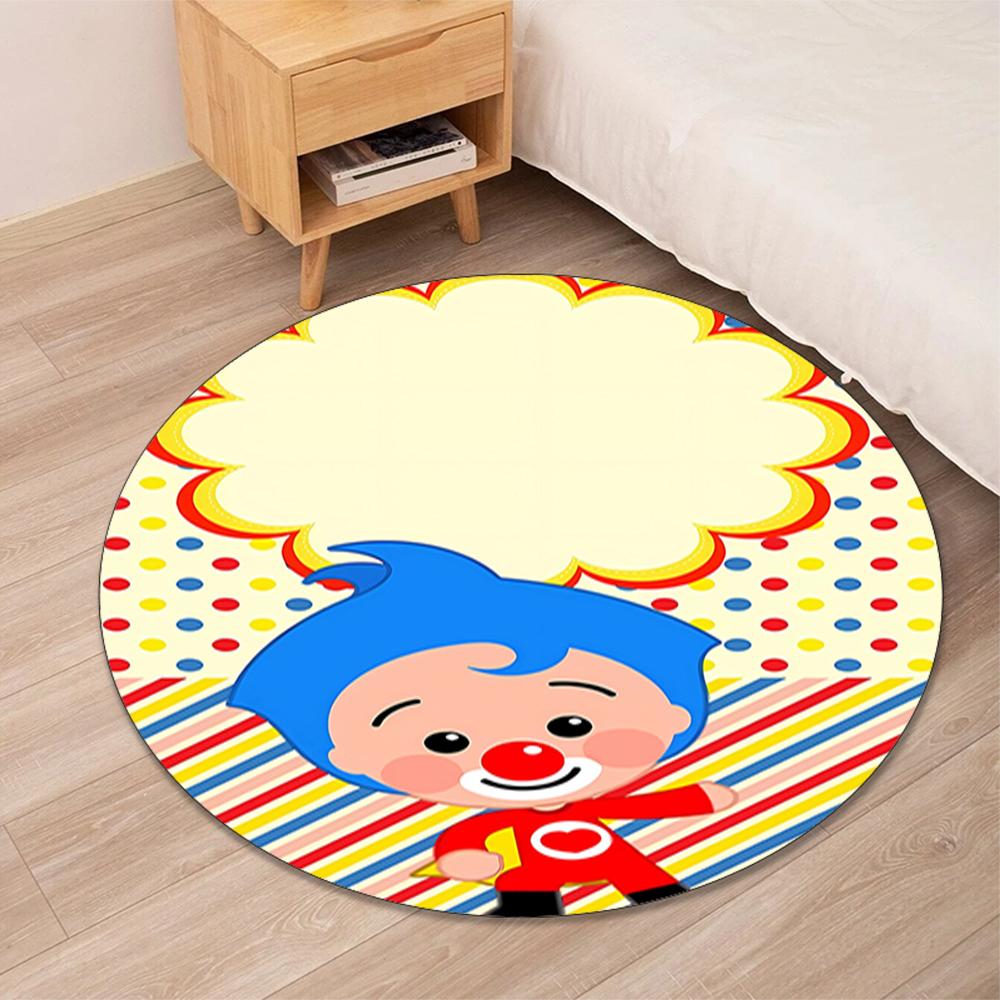 Plim Plim Printed Round Rug Carpet Chair Rug Area Rug Entryway Doormats,for Office Chair Living Room Bedroom Kitchen Room.