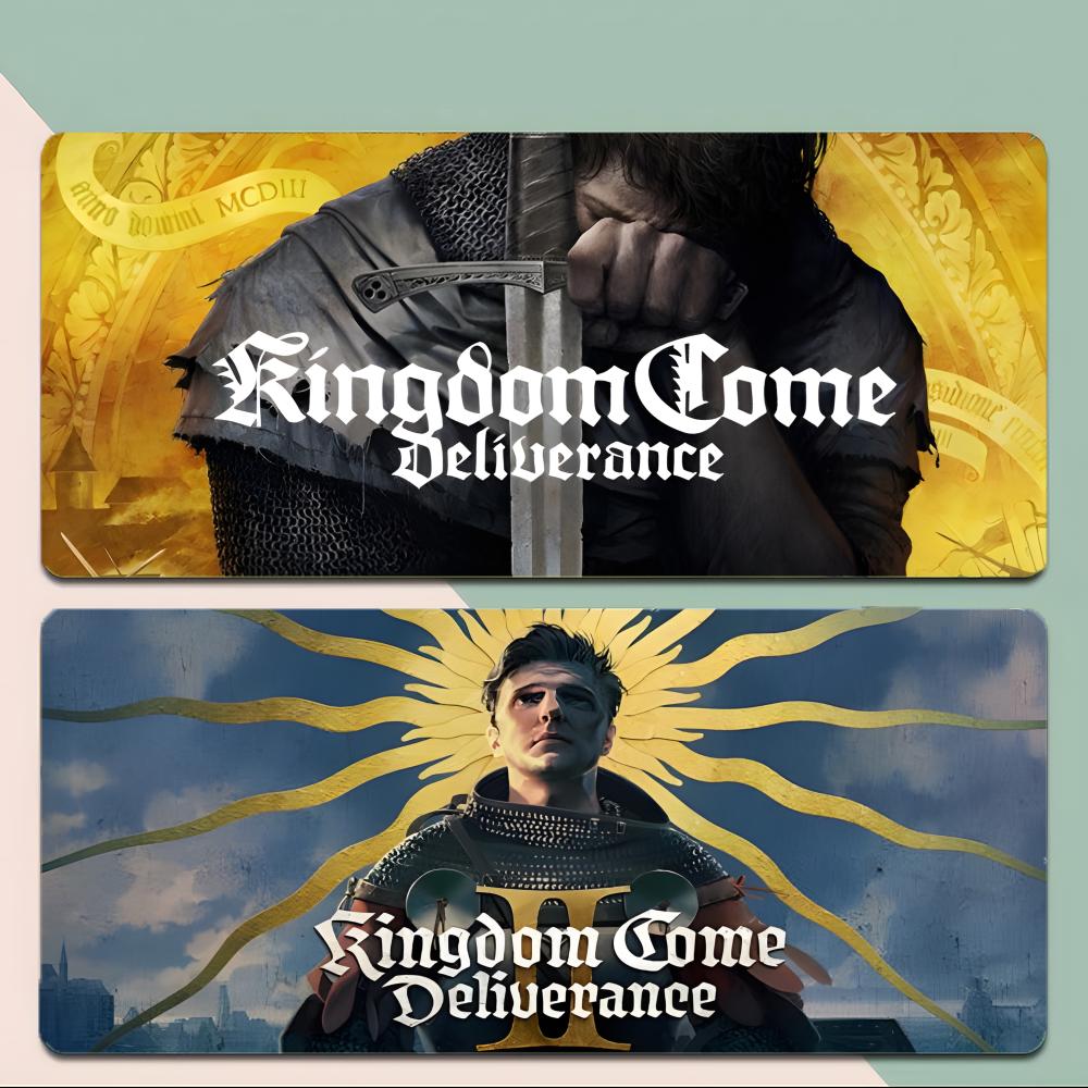 Realistic Historic Game Kkingdom Come Deliverance Mouse Pad Thick Stitched Edge Gaming Mousepad Large Nonslip Desk Mat