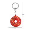 Cute Cartoon Ornaments Trinket gift Donut keychain Bag Decoration Key pendant KeyRing