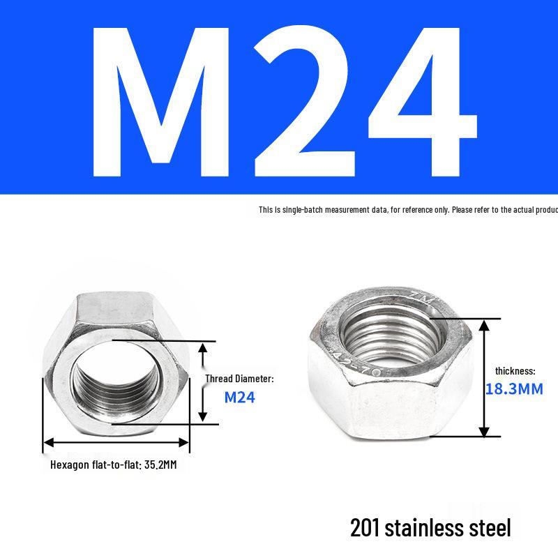 Набор шестигранных гаек из нержавеющей стали - Болты с ручной затяжкой DIN934 (M6 M8 M10 M12)