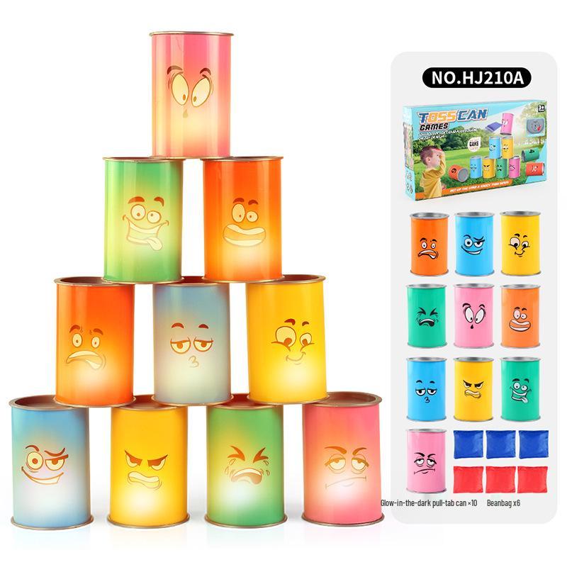 Трансграничный набор для бросания мешочков с фасолью со светом - Игрушка для бросания колец для помещений и улицы