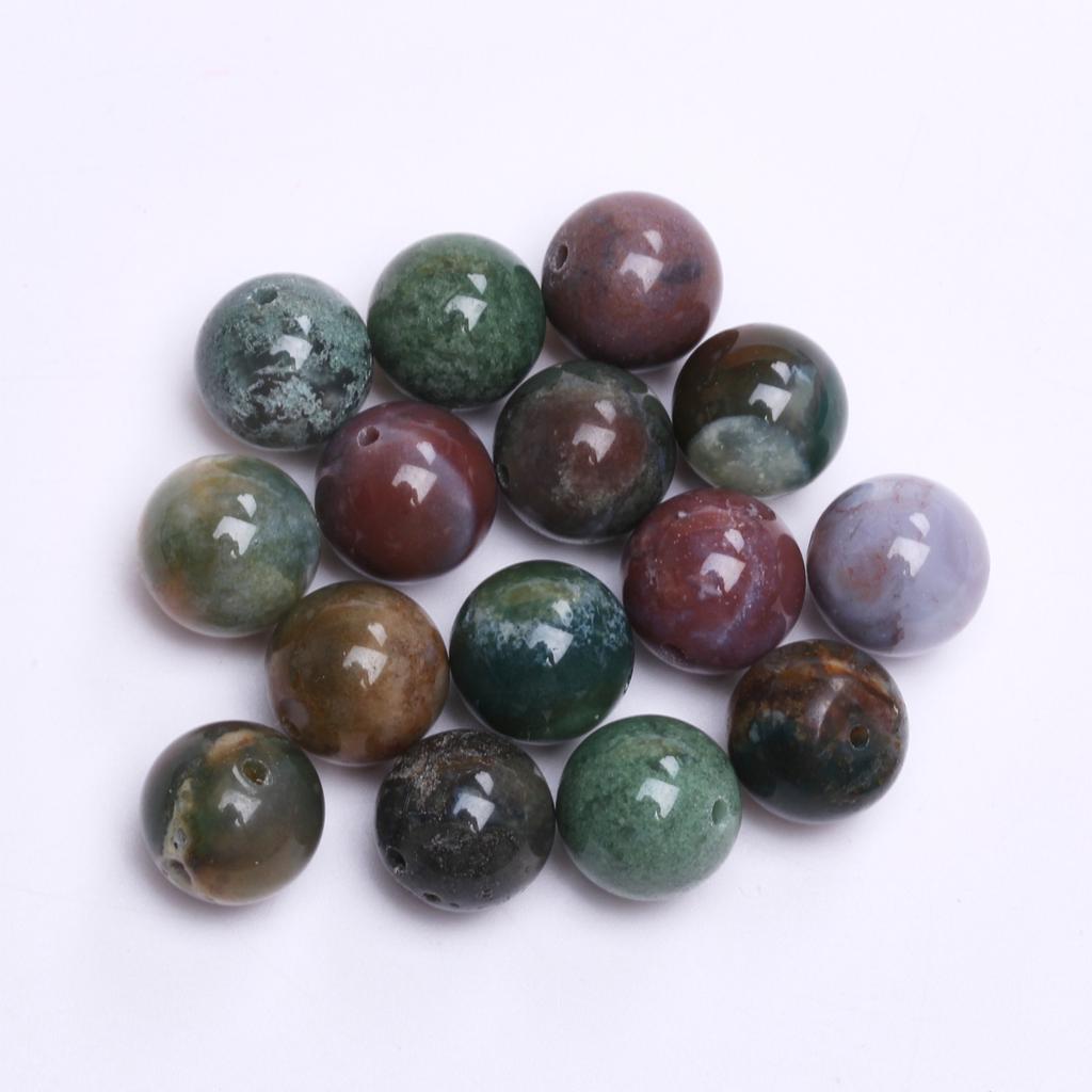 15-40 шт. 4-12 мм индийский агат натуральный камень круглые бусины DIY ожерелье серьги аксессуары для изготовления ювелирных изделий