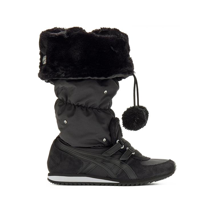 ONITSUKA TIGER Winter Heaven Fashion Универсальные Теплые Высокие Повседневные Кроссовки Женские черные 1182A676-001