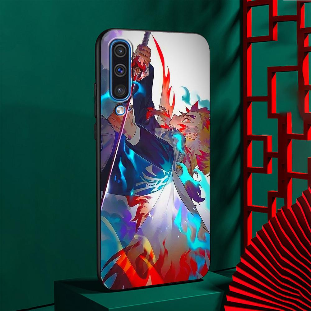Чехол для Samsung Galaxy A50 A10 A70 A30 A20e A40 A20s A10s A10e A90 5G A80 A7 A9 с рисунком из аниме «Убийца демонов» из мягкого черного цвета