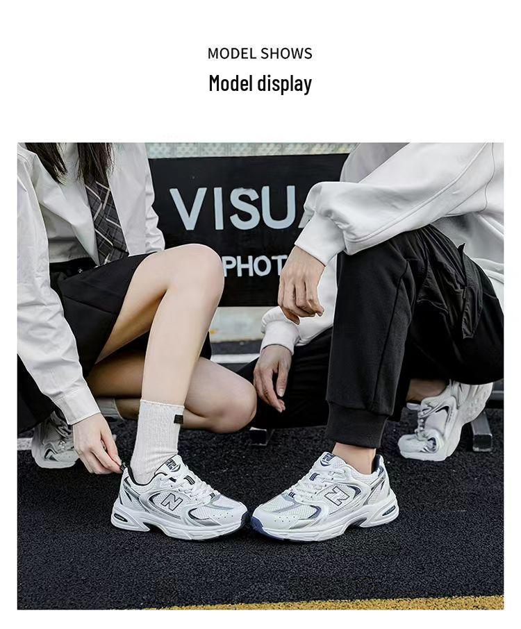 Универсальные кроссовки для папы: Модные дышащие кроссовки на толстой подошве с классическим логотипом N для мужчин и женщин