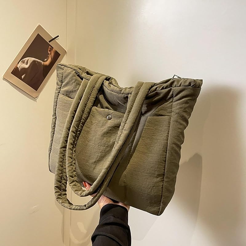 [Tuten] женская сумка-тоут Сумка через плечо Сумка для мам Однотонная сумка через плечо большой емкости Большая легкая сумка на молнии для поездок на работу Поездки в школу