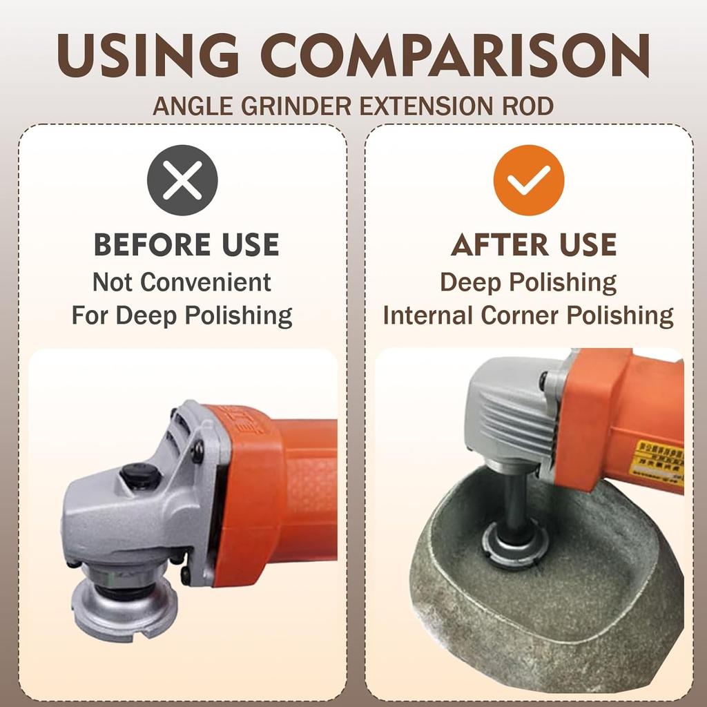 Angle Grinder Extension Rod, New Thread Polishing Machine Adapter Lever Angle Grinder Polisher Accessories Set, Angle Grinder Extension