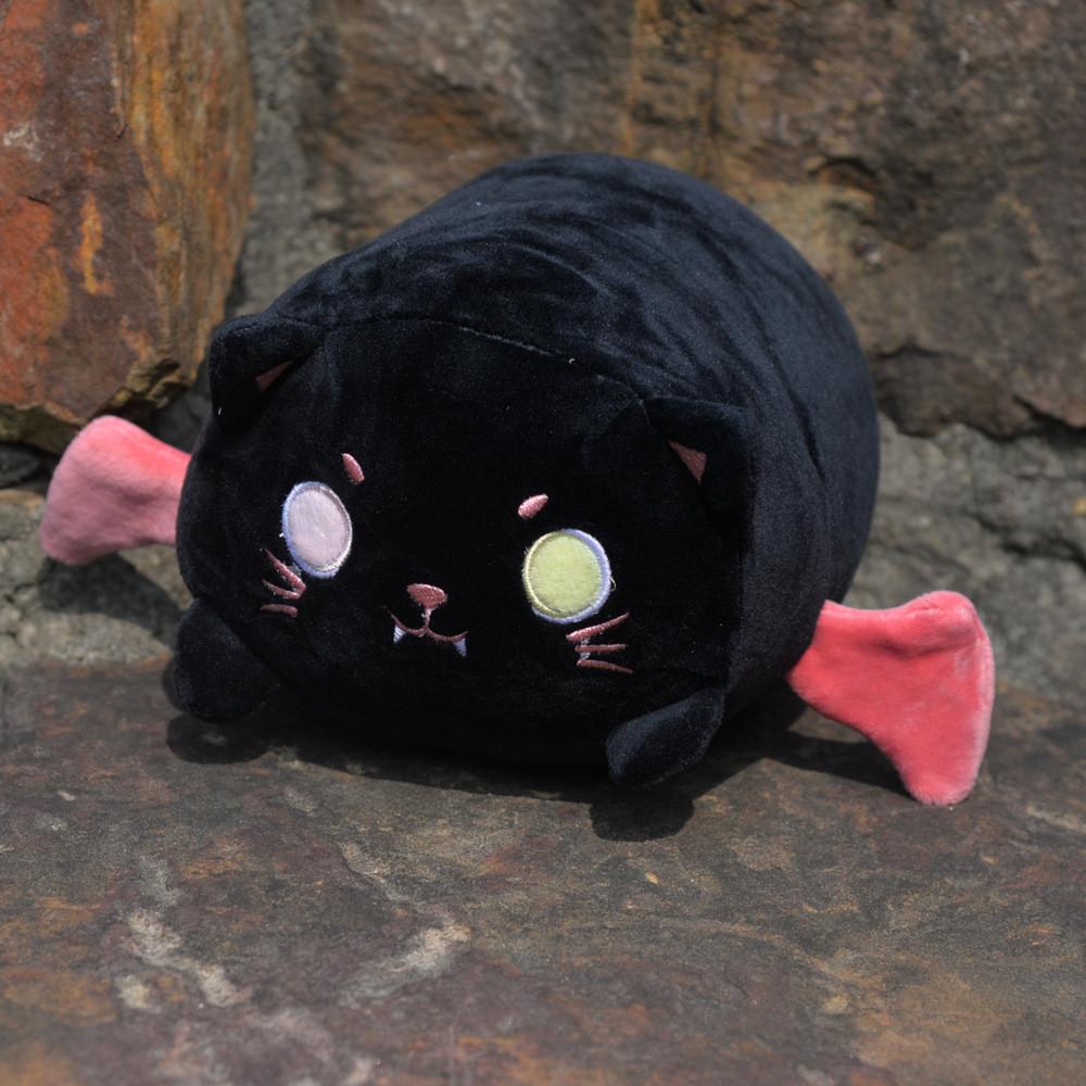 Очаровательная мультяшная кошка-демон плюшевая подушка для расслабляющего сна и стильный аксессуар для рюкзака