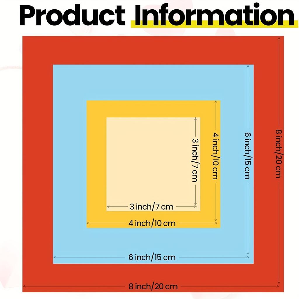 400 Pieces of Origami 100 Pieces of Each Size 10 Colors of Square Origami Suitable for DIY Handicraft Project Gift Box Packaging