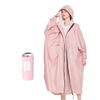 Gisele Cycling Rain with Storage Bag and for Men and Women Raincoat, Backpack, Rainwear, Poncho, Lightweight, Long, Pockets, Portable, (Pink)