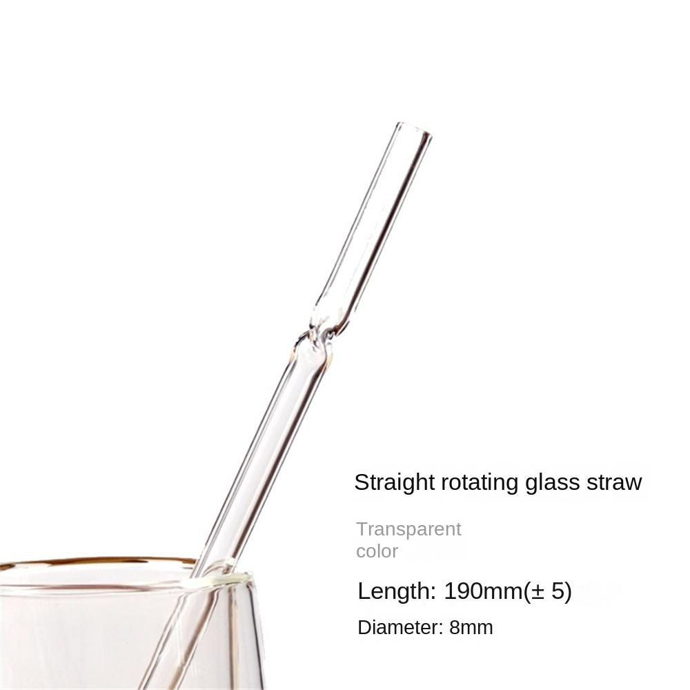 Соломинка с высоким содержанием боросиликатного стекла Прозрачный фруктовый сок Молоко Чай Напиток Аксессуары для напитков Стеклянная соломинка Стеклянная изогнутая палочка для размешивания
