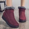 Модные женские сапоги зимние мягкие туфли для женщин сапоги женские туфли на молнии женские туфли с круглым носком большие размеры зимняя меховая обувь Botas Mujer
