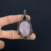 Rose Quartz Jewelry, 999 Copper Wire Wrapped Pendant Handmade Gemstone Jewelry, Gifts For Wife Brand New Pendant