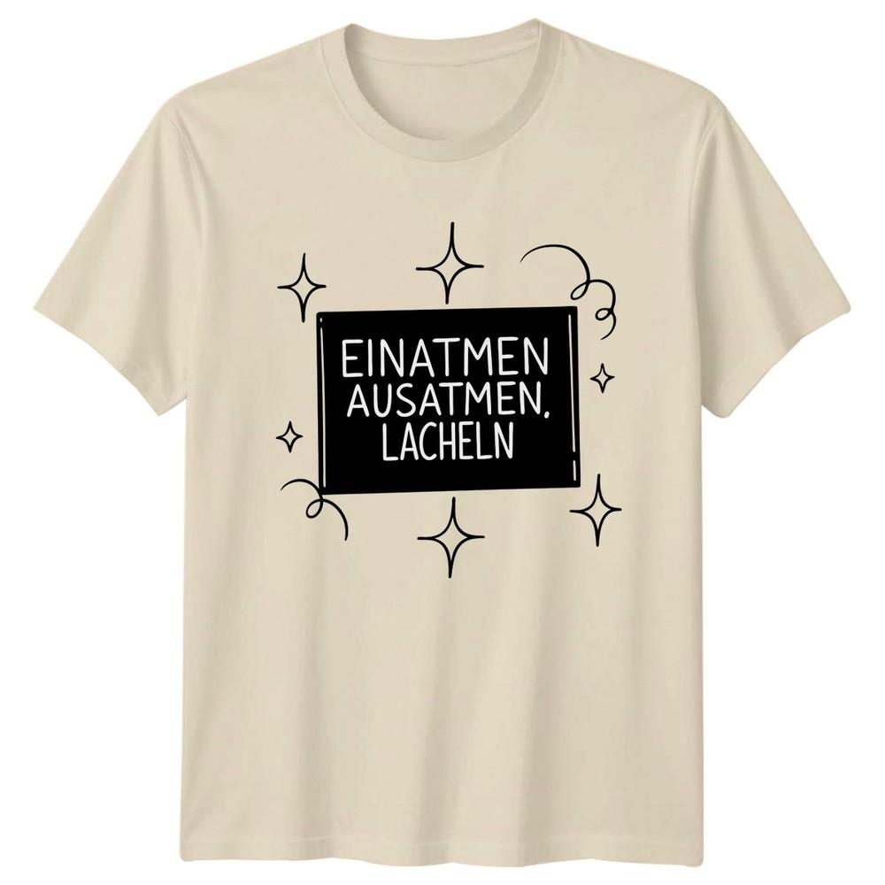 EinatUnisex AusatUnisex Lcheln TShirt Mindfulness Wellness Birthday Gift For Him Her